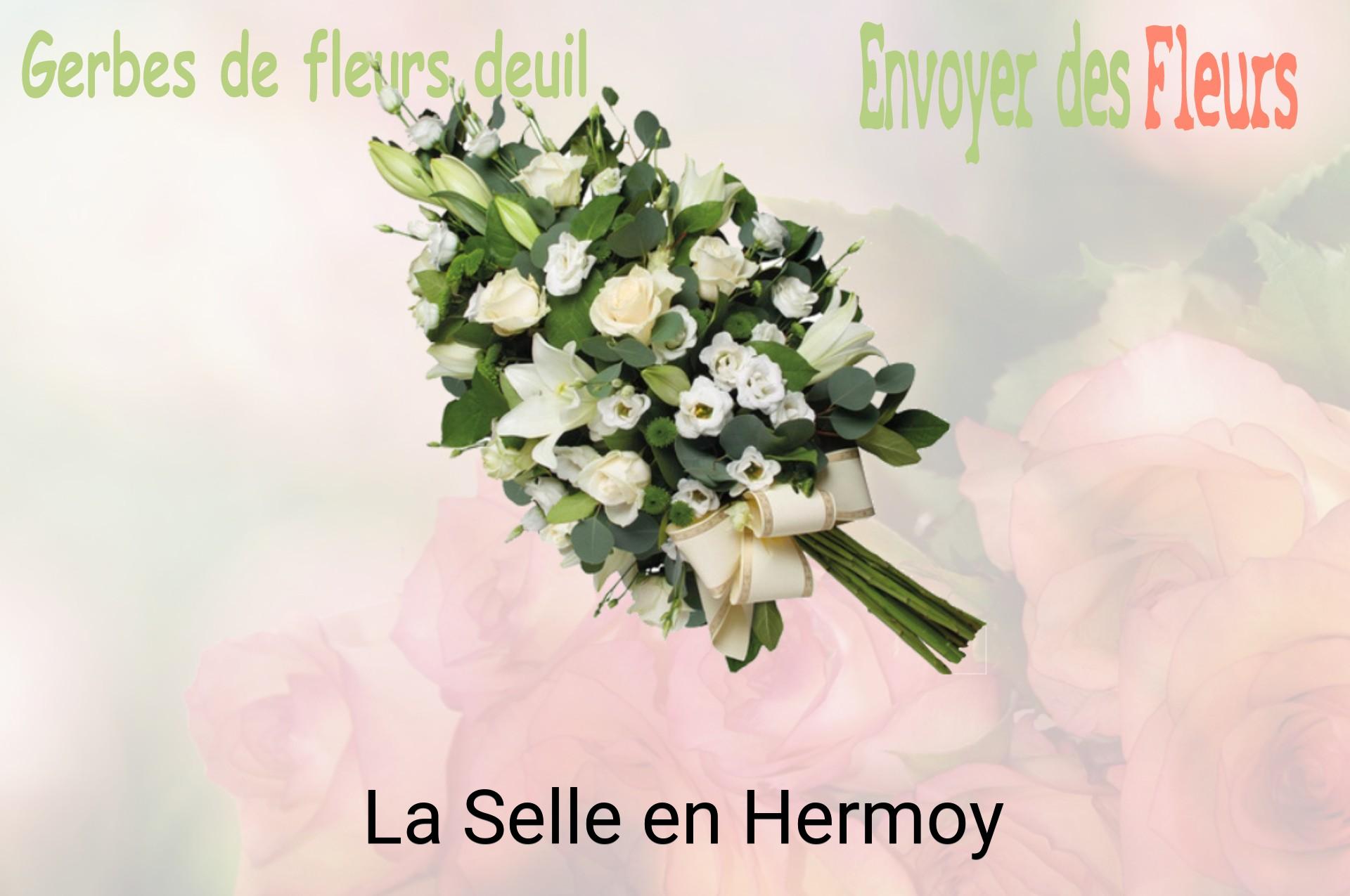 Gerbe de fleurs de deuil livrée à La Selle-en-Hermoy